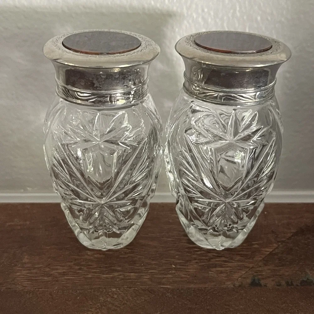 Vintage 80s Ralph Lauren Crystal Vanity Bottles Lot of 2